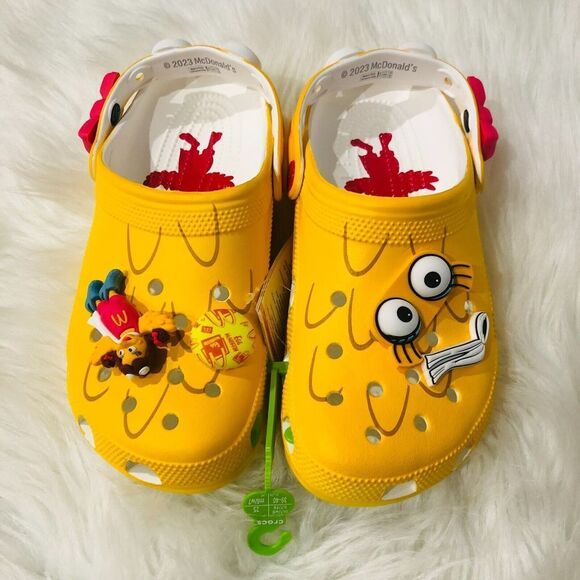 CROCS x McDonald's Birdie Classic Clog Men's Sandals Yellow Size 7 NEW - Picture 4 of 10